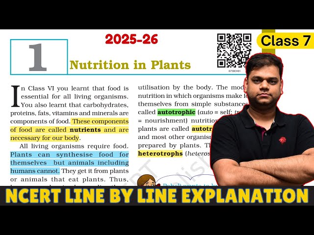 Nutrition in Plants: Class 7 Science Chapter 1 | 2025-26 | Full Chapter