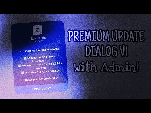⚡ PREMIUM UPDATE DIALOG V1 – MAINTENANCE MODE & LANDSCAPE SUPPORT (2026) 🔥 | BY EPICMODS