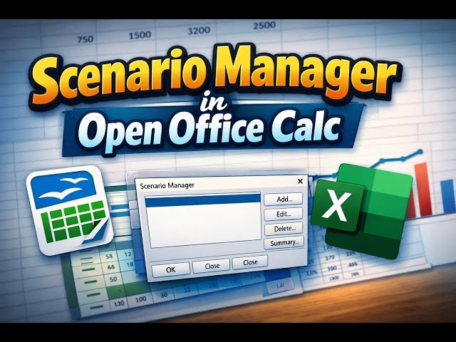 Excel Scenario Manager vs OpenOffice Calc | Full Practical
