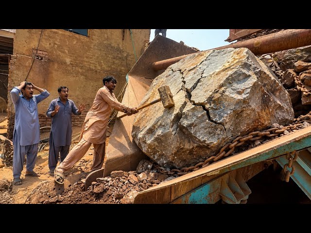 The Best Rock Crusher Stone Crusher Machine Working PLAYING with GIANT Rocks Asmr Quarry Crushing 🪨