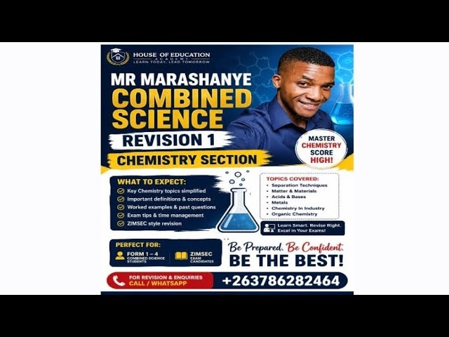 COMBINED SCIENCE CHEMISTRY REVISION 🔥🔥🔥