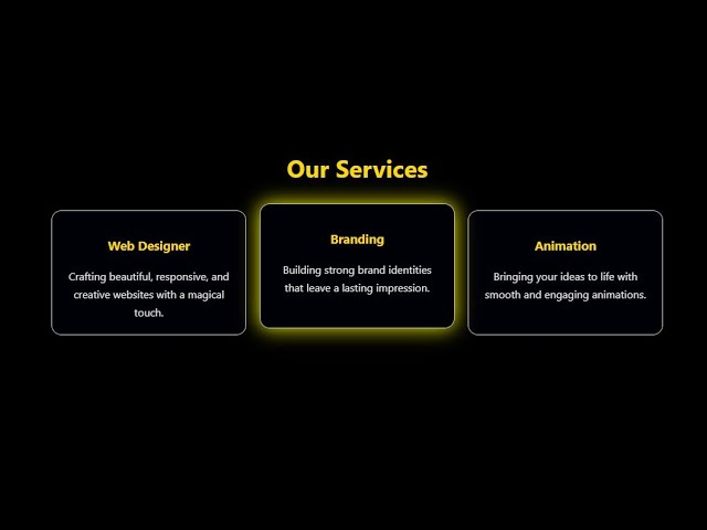 Responsive Service Card Hover Effect Using HTML & CSS | Perfect for Beginners