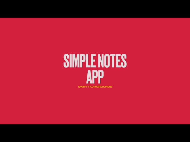 Crea una App de Notas en Swift Playgrounds — SwiftUI completo desde cero