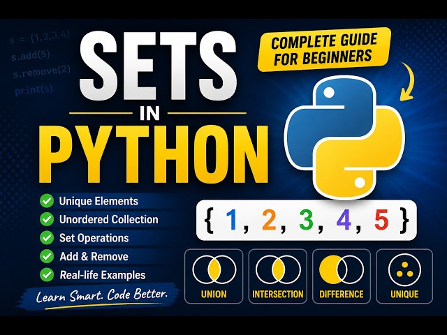 #12-Python Sets Tutorial for Beginners | Learn Sets in Python with Examples 2026