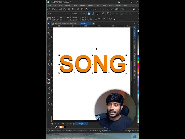 Coreldraw Black Shadow Effect Tutorial