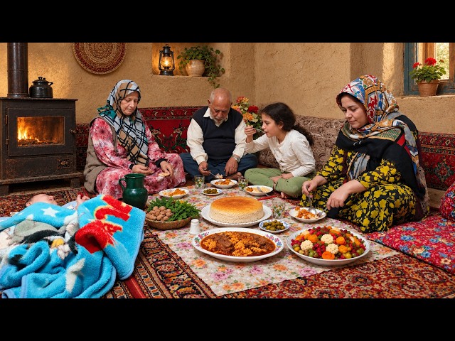 Autumn Village Life in IRAN | Cooking Cauliflower Stew & Making Pickles 🍂