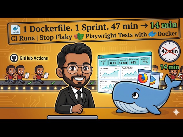 1 Dockerfile. 1 Sprint. 47 min → 14 min CI Runs | Stop Flaky Playwright Tests with Docker