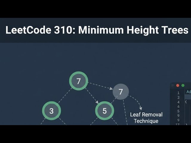 LeetCode 310 – Minimum Height Trees | Graph | Topological Sort | Leaf Removal | Java