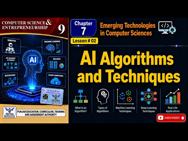 AI Algorithms and Techniques | Class 9 Computer Science | Punjab Text Book Boards