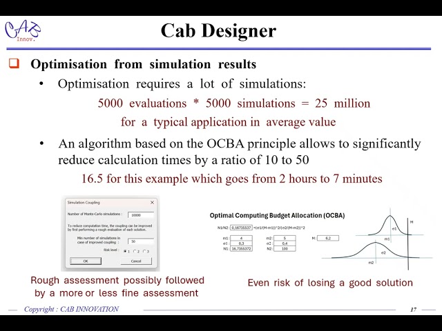 Optimisation and simulation software Cab Designer