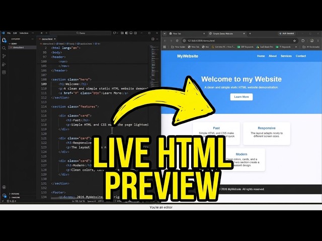 How To Get Live HTML Preview In VS Code