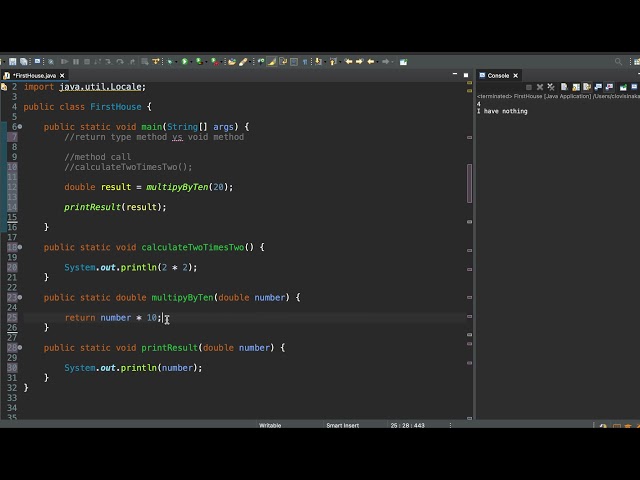 Java : lesson 15 return type vs void method