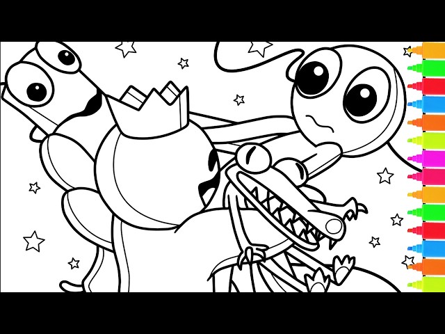 Roblox Rainbow Friends Coloring Pages - Blue, Green, Orange, Player | Roblox Rainbow friends