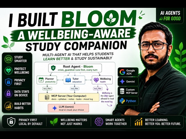 I Built Bloom: A Wellbeing-Aware AI Study Companion | Multi-Agent App with ADK + Gemini | Tamil