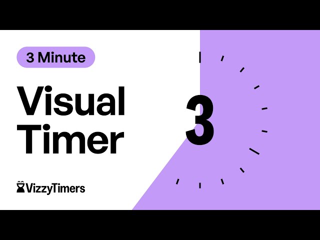 3 Minute Visual Countdown Timer For Classroom, Parents, Kids, ADHD Focus, Workouts by Vizzy Timers
