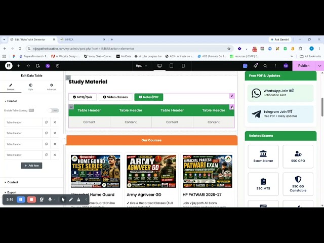 How to Create an Exam Page and Add It to Your Header Menu