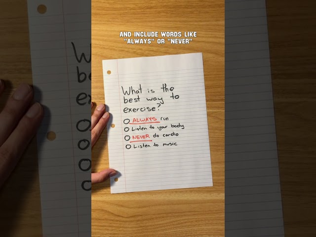 How to Ace Your Multiple-Choice Tests