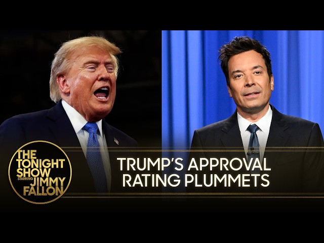 Trump's Approval Rating Hits Shocking Low Amid Attempt to Claim Strait of Hormuz | The Tonight Show