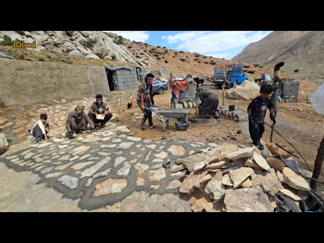 Nomads' solution: Learn how to make floors with mountain stones by watching Jahangir