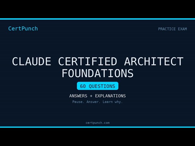 Claude Certified Architect Foundations Practice Exam Questions and Answers - Part 1/4