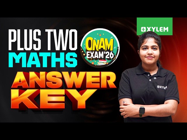 Plus Two Onam Exam | Mathematics Answer Key | Xylem Plus Two