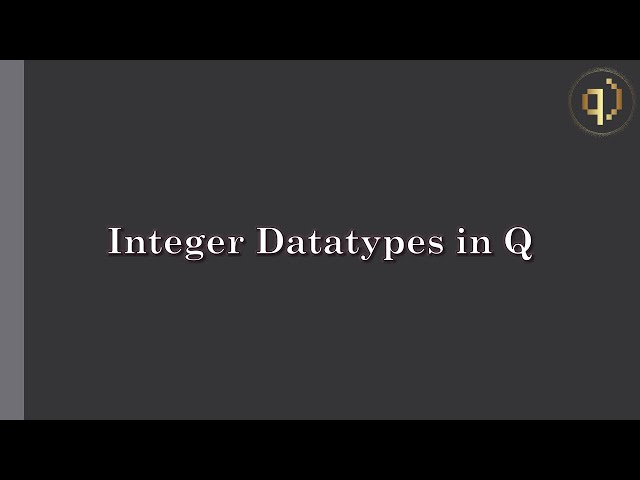 Integer Datatypes in Q