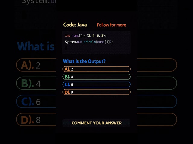 Java programming MCQ question please like and follow ☺️ #coding #programming