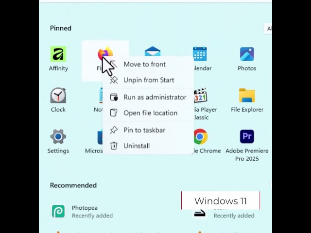 Windows 11 Taskbar Apps Management