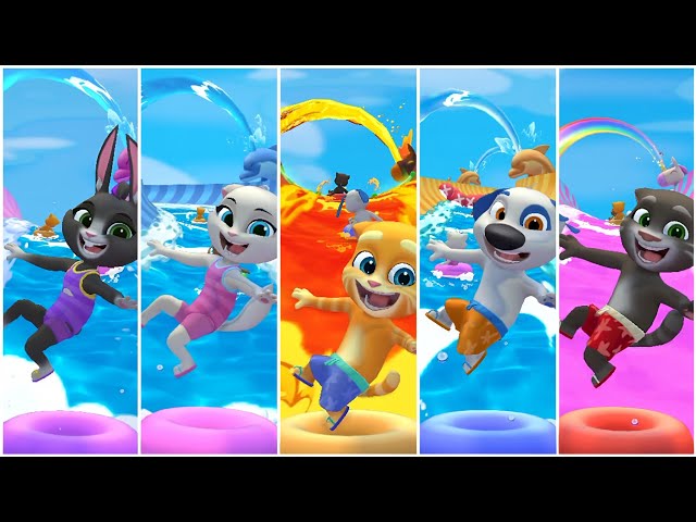 My Talking Tom Friends 2 - Pool Challenge Gameplay! Who Will Win or Lose?