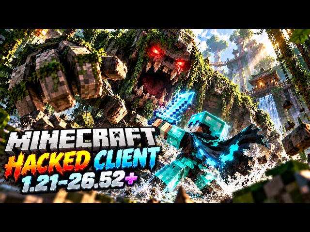 Minecraft Hacked Client 1.21–26.52+ | Auto Crystal, TriggerBot, NoFall & Fly Mode (Java + Bedrock)