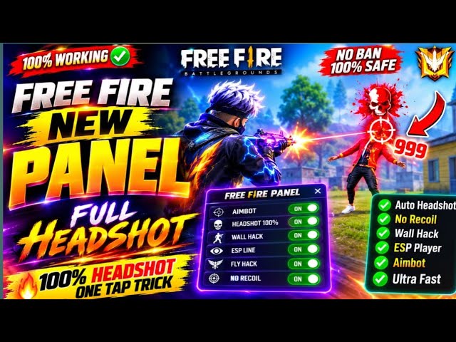 FREE FIRE NEW PANEL: 🔥 FULL HEADSHOT 100% WORKING (NO BAN!)Only Headshot! Free Fire New Secret Panel