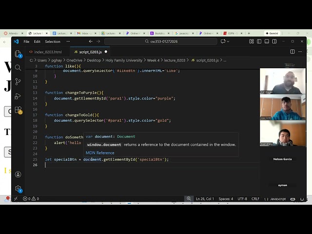 Intro to Web Development with JavaScript III
