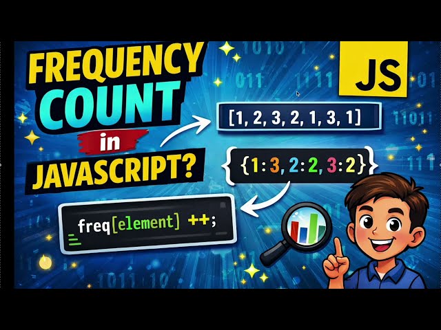 How do you find the frequency count of elements in an array in JavaScript? | Telugu