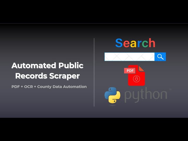 Automated Public Records Scraper | Python + Selenium + OCR Demo