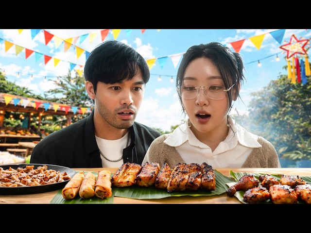 Kpop Idol tries Filipino BBQ for the First Time! (ft. Yves)