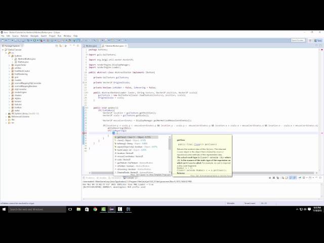 Button tutorial - ThinMatrix opengl extension video