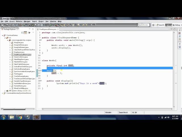 final keyword in Java with examples