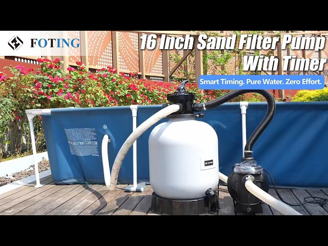 FOTING 2026New Sand Filter Pump for Above Ground Pool with Timer,