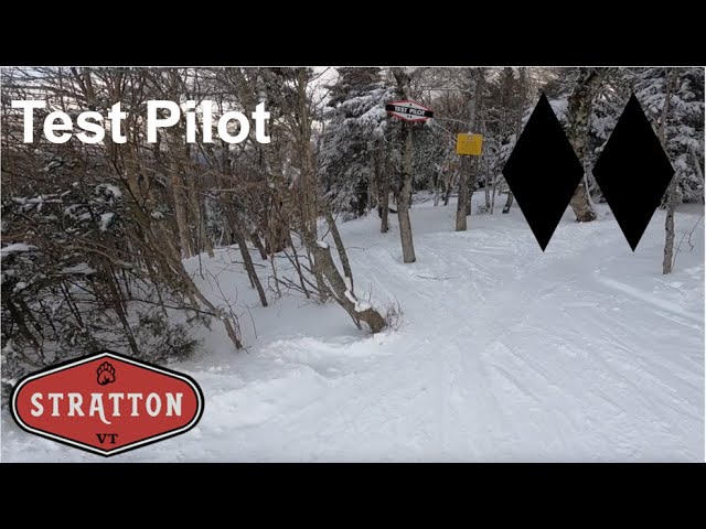 Skiing Test Pilot Glade at Stratton Mountain (January 4th, 2025)