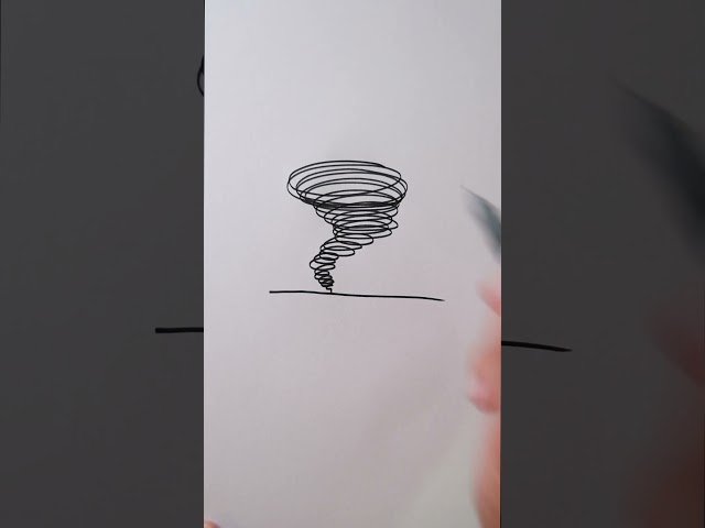 The fastest way to draw a Tornado! 🌪️ #art #drawing #tornado
