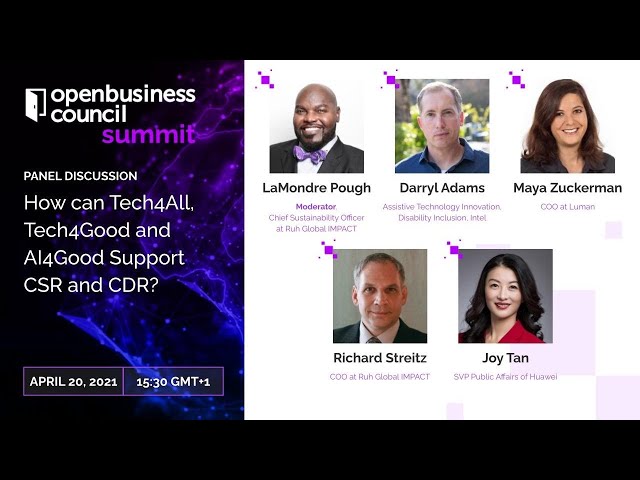 How can Tech4All, Tech4Good and AI4Good Support CSR and CDR?