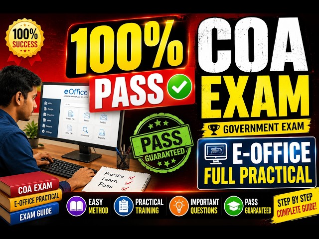 COA Exam E-Office Full Practical Video