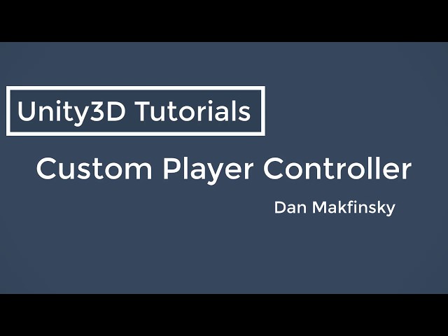 Unity 3D Beginner Tutorials:  SUPER BASIC Player Controller
