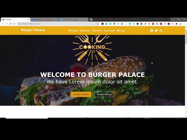 Food Website using HTML ,CSS ,JavaScript | Food Website Design | Responsive Restaurant Web design
