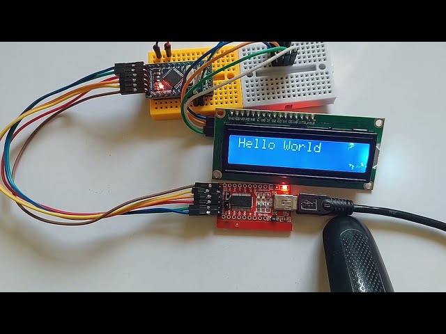 How to set up a temporary library to control Arduino mini-pro with LCD i2c
