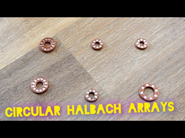 Circular Halbach Magnet Arrays - different variants of alignment and their fields visualized
