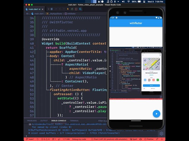 Flutter Example - Video Player Package