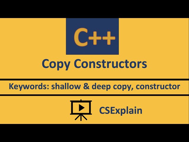5. Copy Constructors C++