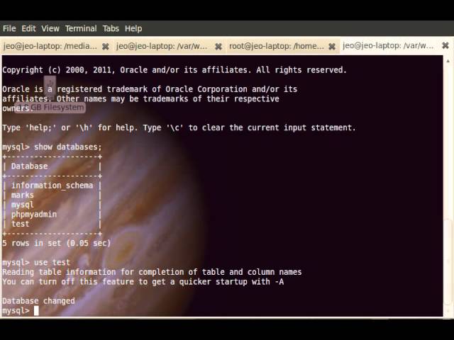 basic terminal use