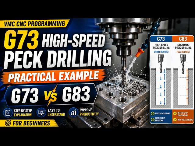 G73 High-Speed Peck Drilling Cycle in VMC | vmc programming cycle